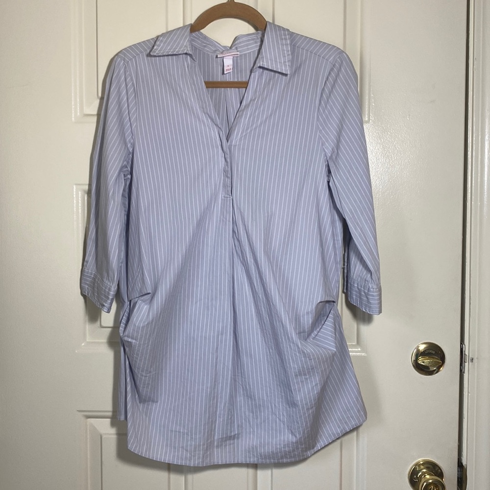 NWOT Isabel Maternity Side Pleat Popover